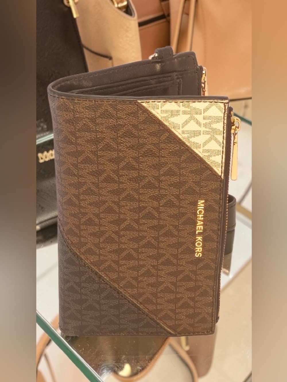 MK Adele Smartphone Wallet Bundle Includes MK Gift Box/Bag & Vintage MK Dust Bag